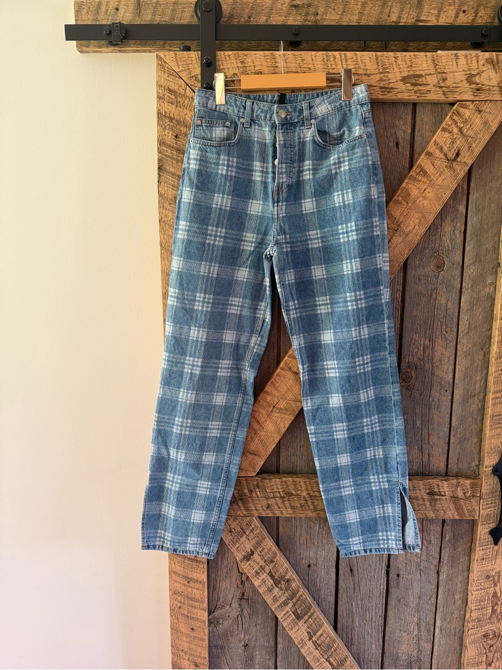 H&M Checkered Denim - Size 6